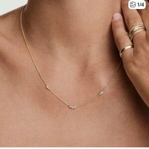 Mejuri Floating Lab Grown Saphire Neclace